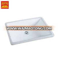 Chinese manufacturers no hole under counter wash rectangular shape hand basin sinks bathroom unique for sale