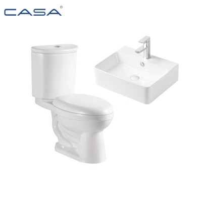 Sanitary Wares Basin Water Saving Two Piece High Quality Chinese Wc Toilet