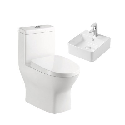 Modern Luxury Ceramic Complete Bathroom Lavatory Wc Toilet Sets In Hotel